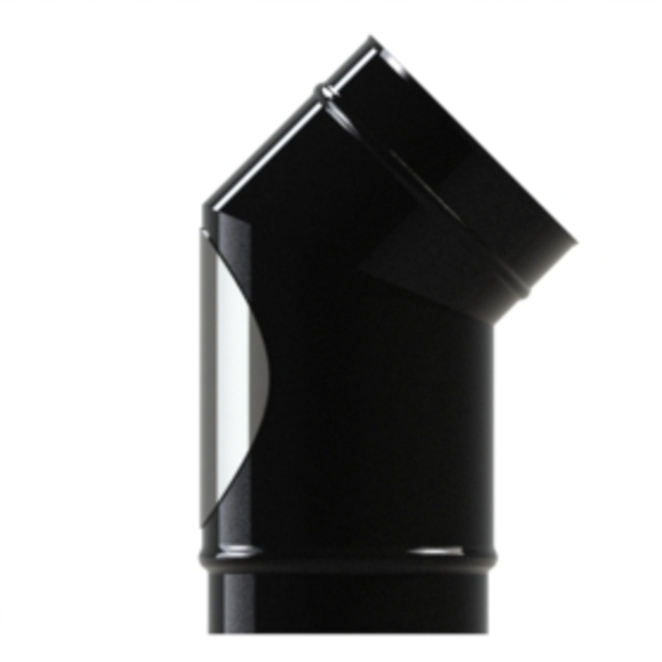 100mm VED 45 Degree Elbow Gloss Black