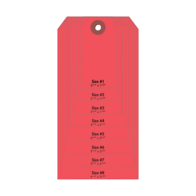 #8 Cardstock Tag - Red