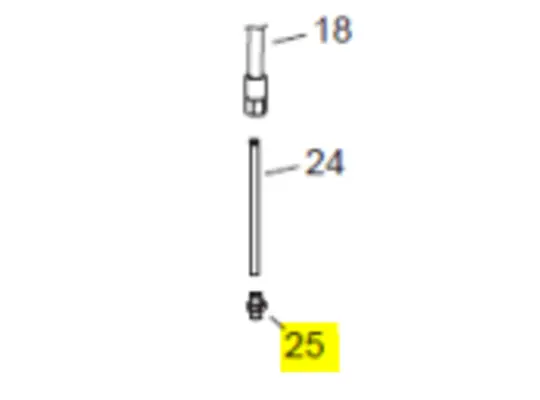 Veloci Heater Replacement Brass fitting 1/4" M - M12x1,75 M