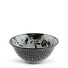 Bowl Ninja & Stars Black Black & White 6"