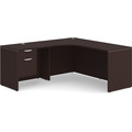 Classic L-Shape Workstation 66" x 66" with Left Hand Return and Box/File Pedestal - Espresso