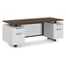 RISSD1005 RISER SERIES - 30" x 72" Double Pedestal Desk w/Modesty