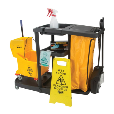Janitor Cart Kit - Cleaning Starter - 51" x 20" x 38"