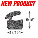 15/16" Trunk Weatherstrip w/Peel-Stick