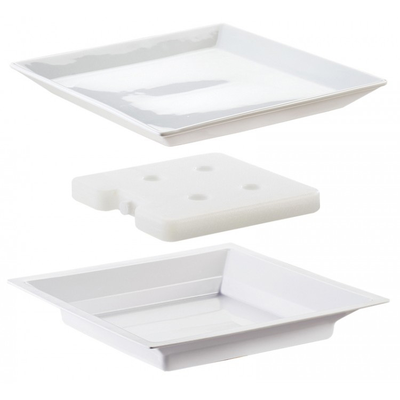 Cal-Mil 3063 11"W x 11"D x 1"H Cold Concept Plate Set