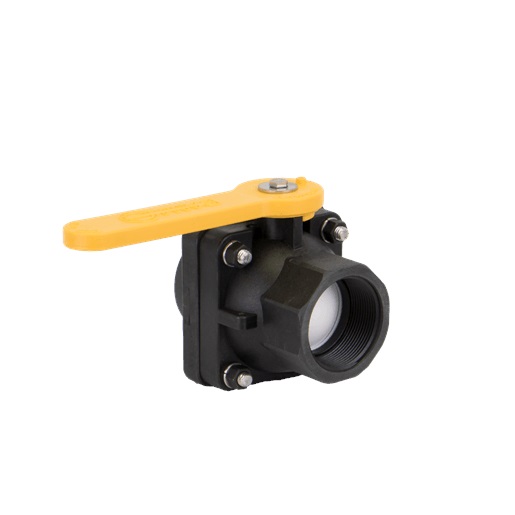 CCI 1 1/2" Banjo Full Port Ball Valve 4 Bolt Polypropylene