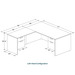 CLALD2047- Classic L-Shape Desk 71" W x 36" D with 42" Return and 2 Box/File Pedestals- Espresso