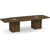 10' Classic Boat Shape Conference Table with Cube Base - Modern Walnut