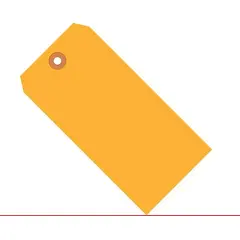 4.75 X 2.375" FLUORESCENT ORANGE SHIPPING TAG, #5, 13 PT, 1000/CS  G12051D