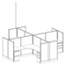 WEBBTYP8 - 53"H, 4-Pod, 6' x 6' Webb Typical - power