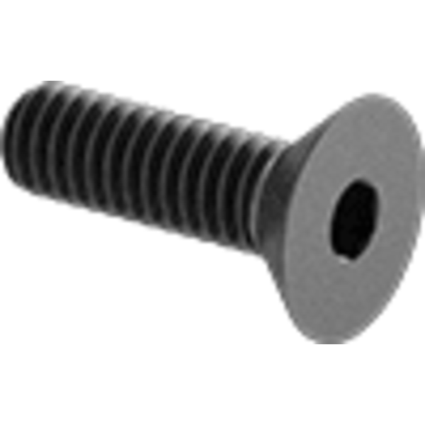 Black-Oxide Alloy Steel Hex Drive Flat Head Screw 1/4"-20 Thread Size, 7/8" Long (pack of 25)