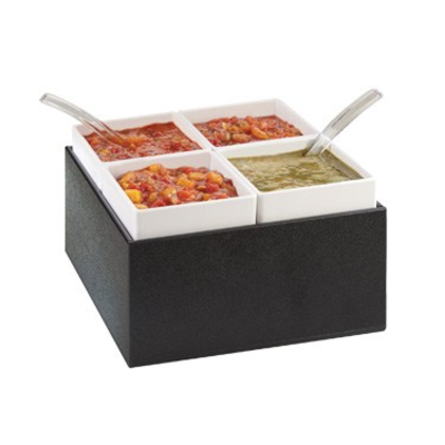Cal-Mil 3369-13 10-1/2"W x 10-1/2"D x 7"H Chilled Salsa/Dressing Server