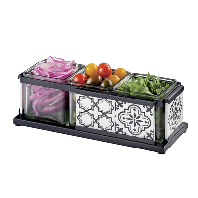 Cal-Mil 4031-3-85 13"W x 5"D x 4-1/4"H Granada Jar Holder