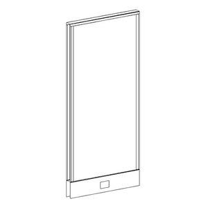 P5324 POWER Webb Panel - 53"H x 24"W Aspen Fabric, Silver