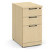 PL166 BOX/BOX/FILE PEDESTAL- MAPLE