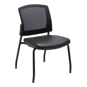 3129 GUEST CHAIR- BLACK ANTIMICROBIAL VINYL