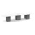 14' Classic Boat Shape Conference Table with Cube Base - White Top, Newport Gray Base