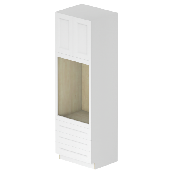 Vail Pure White Box  Oven Cabinet Kit - 30"X 84”H X 24”D
