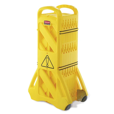 Safety Barrier - Portable Mobile - 13' Extendable - 40" Height - Yellow
