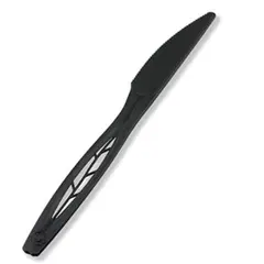 BLACK HEAVY WEIGHT COMPOSTABLE KNIFE, 6,5" JAYA STALK MARKET, 1000/CS  CPLA-001-B