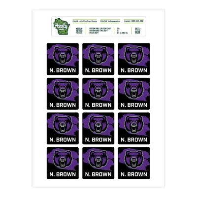 Laundry Bag ID Heat Press Label Sheets