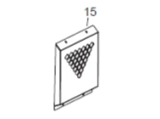 Veloci Heater Replacement Flame 115 Rear Panel (Lower)