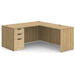 CLALD1046- Classic L-Shape Desk 71" W x 36" D with 47" Return and Box/Box/File Pedestal- Aspen