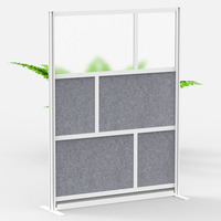 LUXOR MW-5370-FCG Modular Room Divider Wall System - 53" x 70" Starter Wall