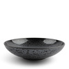 Bowl Serving 11.25" Silver Black Granite