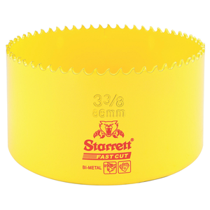 STARRETT FCH0338-G 3-3/8'' (86mm) Fast Cut Straight Pitch Bi-Metal Hole Saw