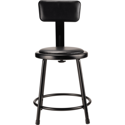 NPS 6418B-10 NPS® 18" Heavy Duty Vinyl Padded Steel Stool with B