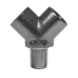 Wye, 1/4 in FIP x 1/4 in FIP x 1/4 in MIP, 1.4 in, Brass