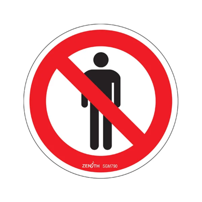 Do Not Enter Sign - 6" Diameter - Vinyl - Pictogram