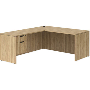 CLALD2041- Classic L-Shape Desk 71" W x 30" D with 42" Return and Box/File Pedestal- Aspen