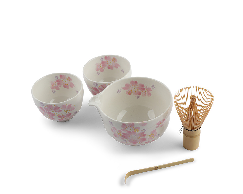 Sakura Matcha Katakuchi Bowl Set