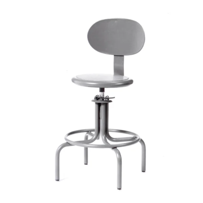 Swivel Stool - 22" to 28" Height - Steel Seat