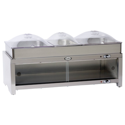 Cadco CMLB-CSLP Warming Cabinet 28" X 14" Removable Triple Buffe