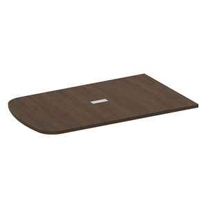 PL638THALF- 47 x 71" ARENA 1/2 TABLE TOP W/GROMMET- Modern Walnut