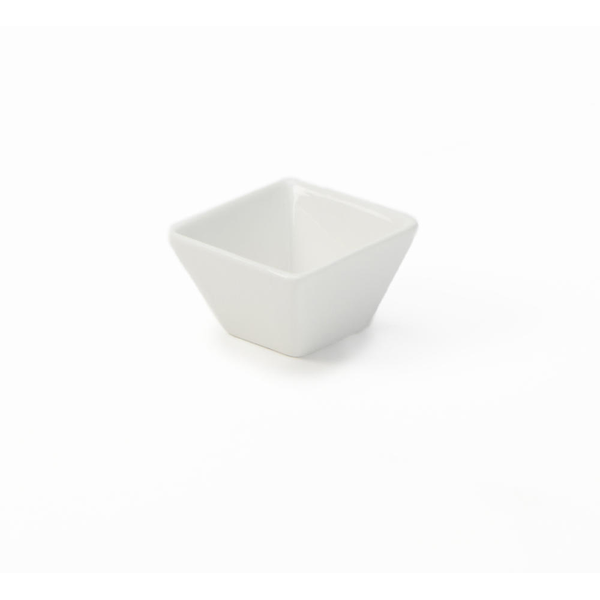Square Porcelain Bowls & Sauce Cups