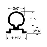 KE Track Outer Small Bulb Weatherstrip