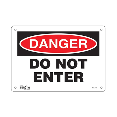 Do Not Enter Sign - 10" x 7" - Plastic - English