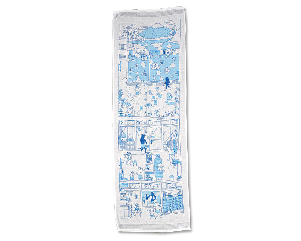 Tea Towel - Onsen Dogs