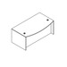 PL187 66" BOW FRONT DESK SHELL- ASPEN