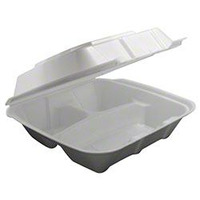 FSE 8x8x3, 3 Comp, WHT, U-Vent - Hinged Cont, Foam, 2/100/200, Plain-Regal, FS