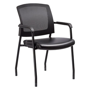 3128 GUEST CHAIR WITH ARMS- BLACK ANTIMICROBIAL VINYL