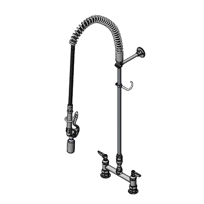 T&S Brass B-0123-V-BC Easyinstall Pre-Rinse Unit 8" C/C Deck Mount