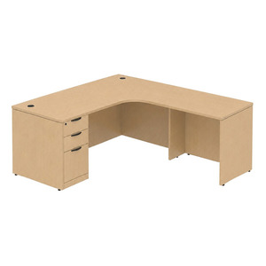 CLALD1014R Radius L-Shape Typical 71" X 72" Desk- Maple