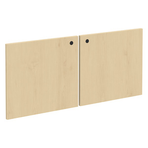 PL44LDLOCK - PAIR LAMINATE HUTCH DOORS W/LOCK - Maple