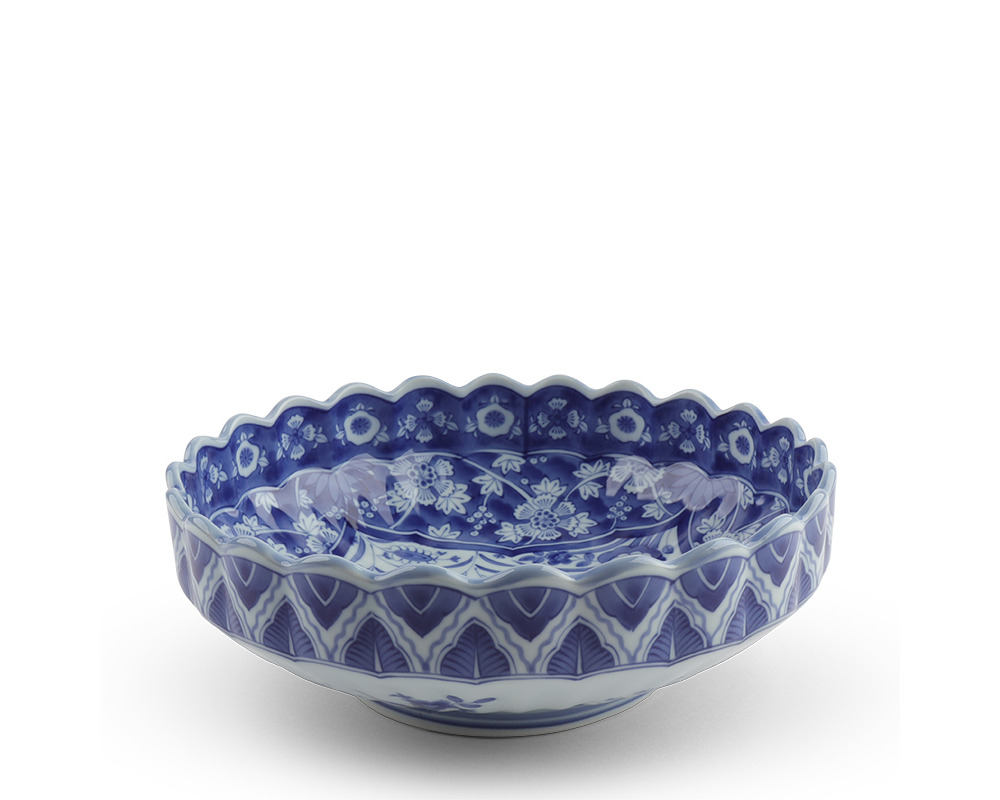 Blue & White Bowl Sometsuke 8.75"