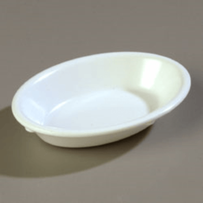 Carlisle 6-1/2 oz White Oval Fruit Dish